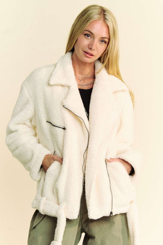 Davi & Dani Faux Fur Zip Up Jacket - 1985 the VAULT Boutique