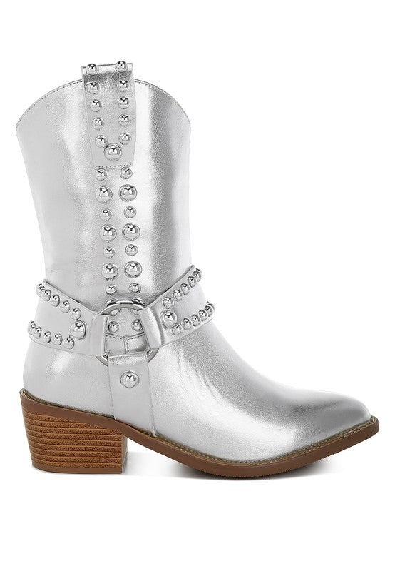 Altair Studded Harness Detail Boots - 1985 the VAULT Boutique