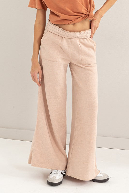 High Rise Wide Leg Drawstring Pants - 1985 the VAULT Boutique