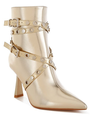 Jaunts Eyelets & Studs Harness Heel Boots - 1985 the VAULT Boutique