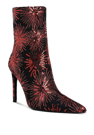 Oleander Sequin Embellished Stiletto Boots - 1985 the VAULT Boutique