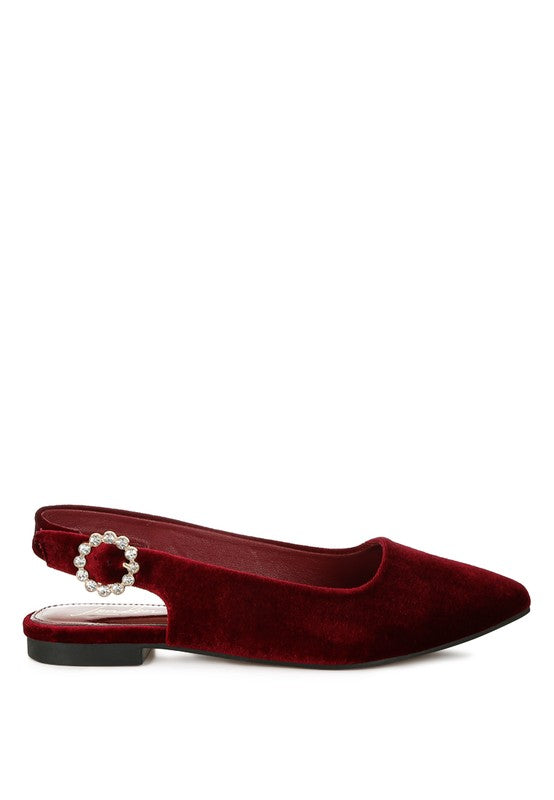 Dolan Velvet Slingback Flat Sandals - 1985 the VAULT Boutique