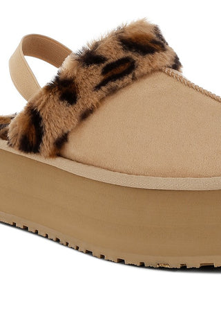 Kutchu Leopard Faux Fur Platform Classic Slingback - 1985 the VAULT Boutique