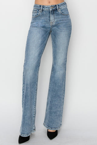 RISEN Full Size Mid Rise Bootcut Jeans - 1985 the VAULT Boutique