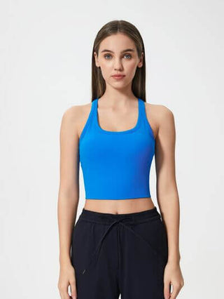 Millennia Scoop Neck Active Tank with Detachable Chest Pads - 1985 the VAULT Boutique