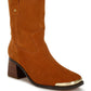 Emberly Suede Square Toe Ankle Boots - 1985 the VAULT Boutique