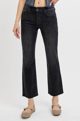 RISEN Tummy Control Mid Rise Crop Straight Jeans - 1985 the VAULT Boutique