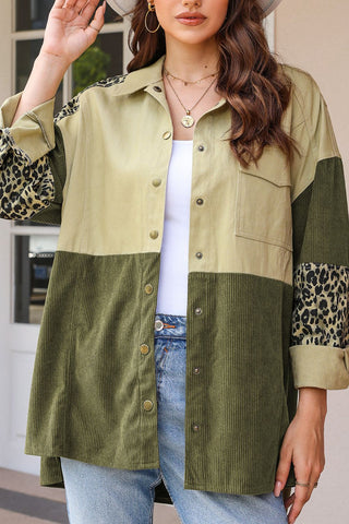 High-Low Leopard Snap Down Shacket - 1985 the VAULT Boutique