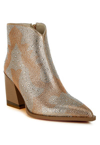 Mugler Rhinestones Embellished Ankle Boots - 1985 the VAULT Boutique