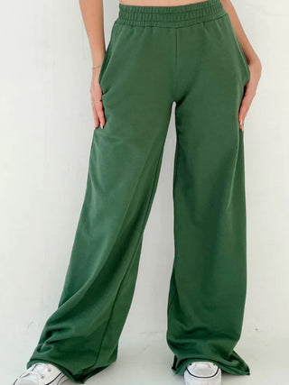 Elastic Waist Wide Leg Pants - 1985 the VAULT Boutique