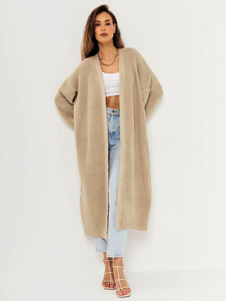 Open Front Long Sleeve Longline Cardigan - 1985 the VAULT Boutique