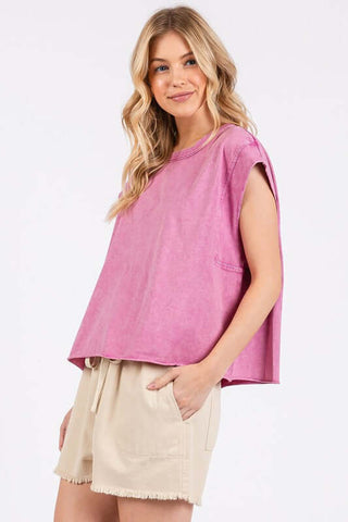 Mittoshop Round Neck Cap Sleeve T-Shirt - 1985 the VAULT Boutique