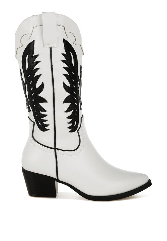 Thistle Winged Patchwork Cowboy Boots - 1985 the VAULT Boutique