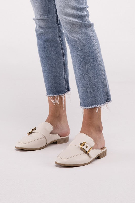 Chantal-S Buckle Backless Slides Loafer Shoes - 1985 the VAULT Boutique