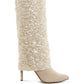 Sin City Sequinned Fold-Over Calf Boots - 1985 the VAULT Boutique