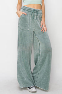 High Rise Wide Leg Drawstring Pants - 1985 the VAULT Boutique