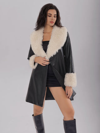 Fuzzy Long Sleeve Longline Coat - 1985 the VAULT Boutique