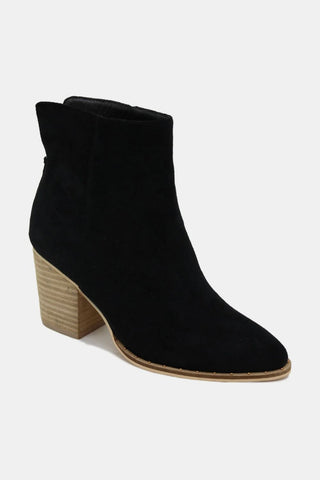 Beast Fashion Suede Point Toe Ankle Booties - 1985 the VAULT Boutique