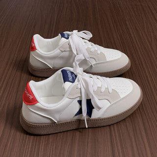 Contrast Star Lace-Up Athletic Sneakers - 1985 the VAULT Boutique