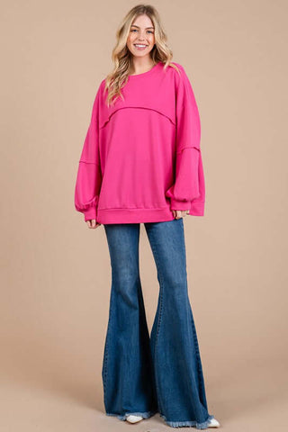 Ces Femme Exposed Seam Long Sleeve Sweatshirt - 1985 the VAULT Boutique