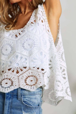 ADORA Crochet Wide Strap Knit Cover Up - 1985 the VAULT Boutique