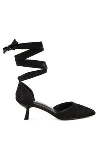 Laika Lace Kitten Heel Sandals - 1985 the VAULT Boutique