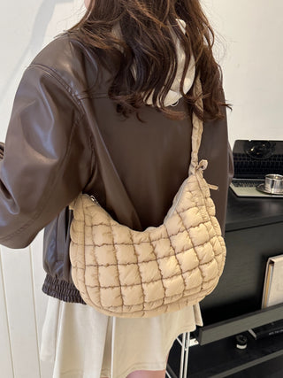 Bubble Texture Ruched Strap Quilted Shoulder Bag - 1985 the VAULT Boutique