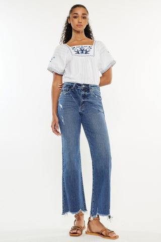 Kancan Full Size High Rise Slim Wide Leg Jeans - 1985 the VAULT Boutique