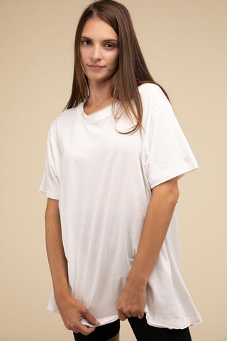 Basic Cotton Drop Shoulder Oversized Top - 1985 the VAULT Boutique