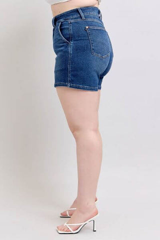 Judy Blue Full Size Double Button Waistband Denim Shorts Plus Size - 1985 the VAULT Boutique