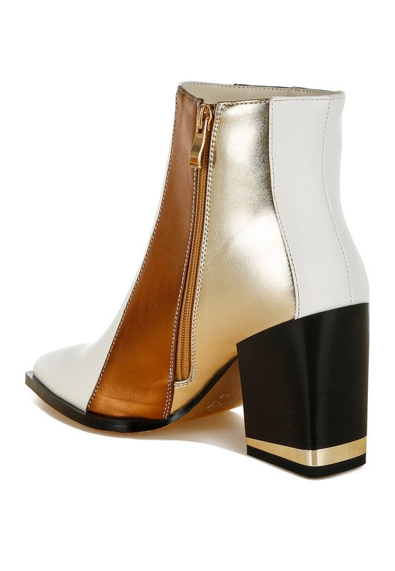 Stemon Three Tone Block Heel Boots - 1985 the VAULT Boutique