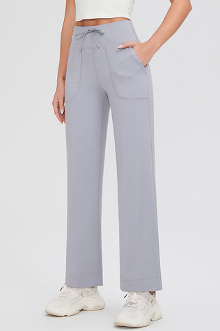 Basic Bae Full Size Drawstring High Waist Pants with Pockets - 1985 the VAULT Boutique