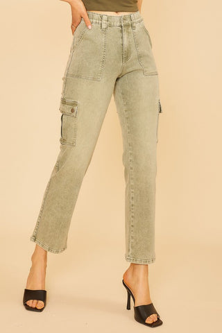 Annie Wear Straight Leg Jeans with Cargo Pockets - 1985 the VAULT Boutique