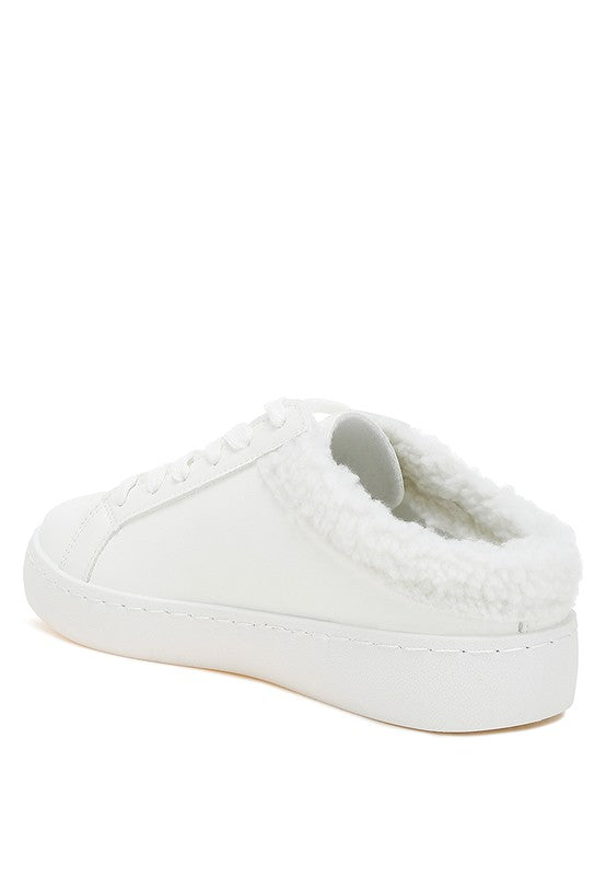 Moxie Fur Collar Slip On Sneakers - 1985 the VAULT Boutique