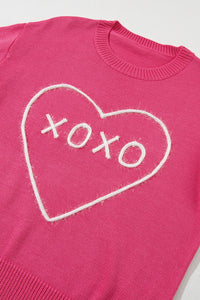 XOXO Round Neck Drop Shoulder Sweater - 1985 the VAULT Boutique