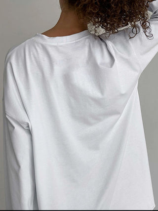 Basic Round Neck Long Sleeve T-Shirt - 1985 the VAULT Boutique