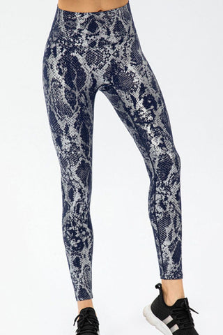 Animal Print Slim Fit Wide Waistband Long Sports Pants - 1985 the VAULT Boutique