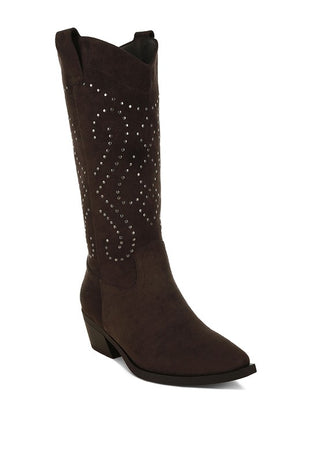 Lariat Studs Embellished Cowboy Boots - 1985 the VAULT Boutique