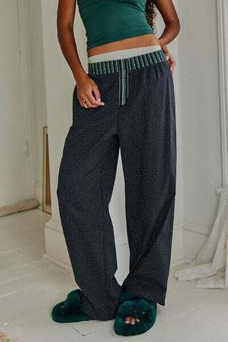 Polka Dot Elastic Waist Wide Leg Pants - 1985 the VAULT Boutique