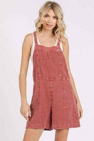 Mittoshop Textured Knotted Wide Strap Overalls - 1985 the VAULT Boutique