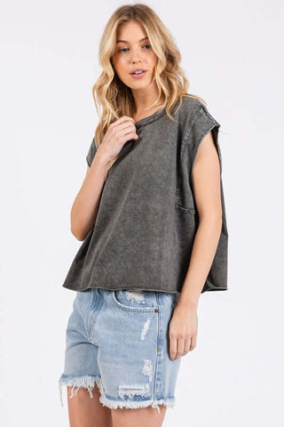 Mittoshop Round Neck Cap Sleeve T-Shirt - 1985 the VAULT Boutique