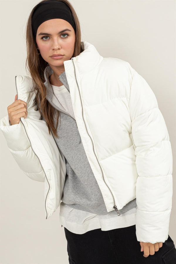 HYFVE Quilted Back Drawstring Puffer Jacket - 1985 the VAULT Boutique