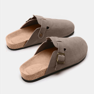 Suede Closed Toe Buckle Slide - 1985 the VAULT Boutique