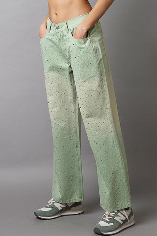 POL Embellishments Gradient Wide Leg Pants - 1985 the VAULT Boutique