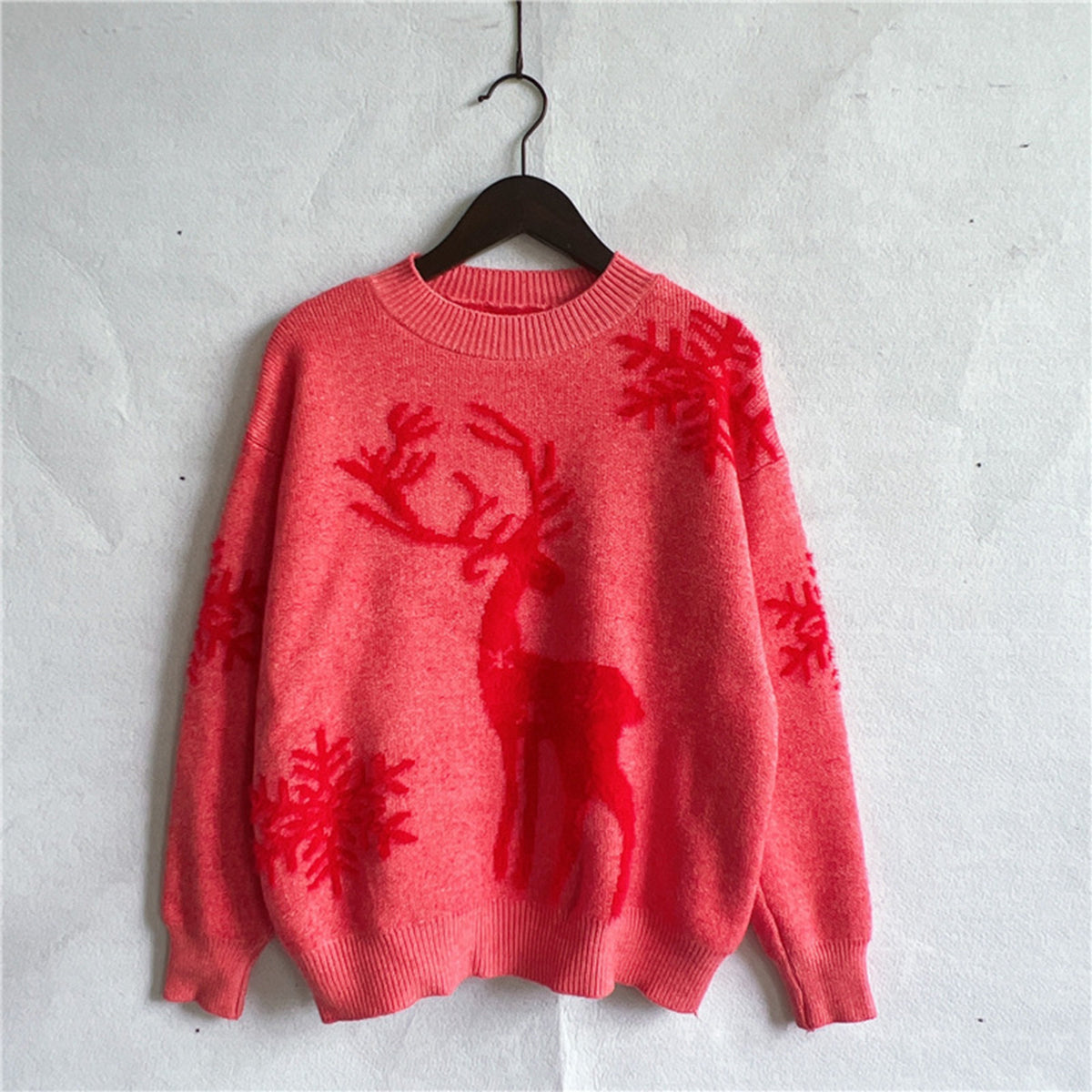 Reindeer and Snowflake Pattern Sweater - 1985 the VAULT Boutique