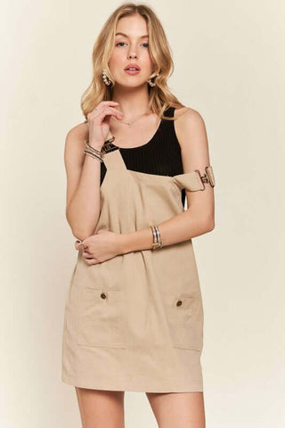 ADORA Adjustable Wide Strap Square Neck Overall Dress - 1985 the VAULT Boutique