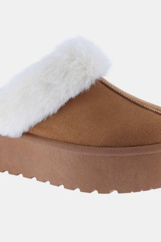 Weeboo Thick Bottom Fur Trim Snow Slippers - 1985 the VAULT Boutique