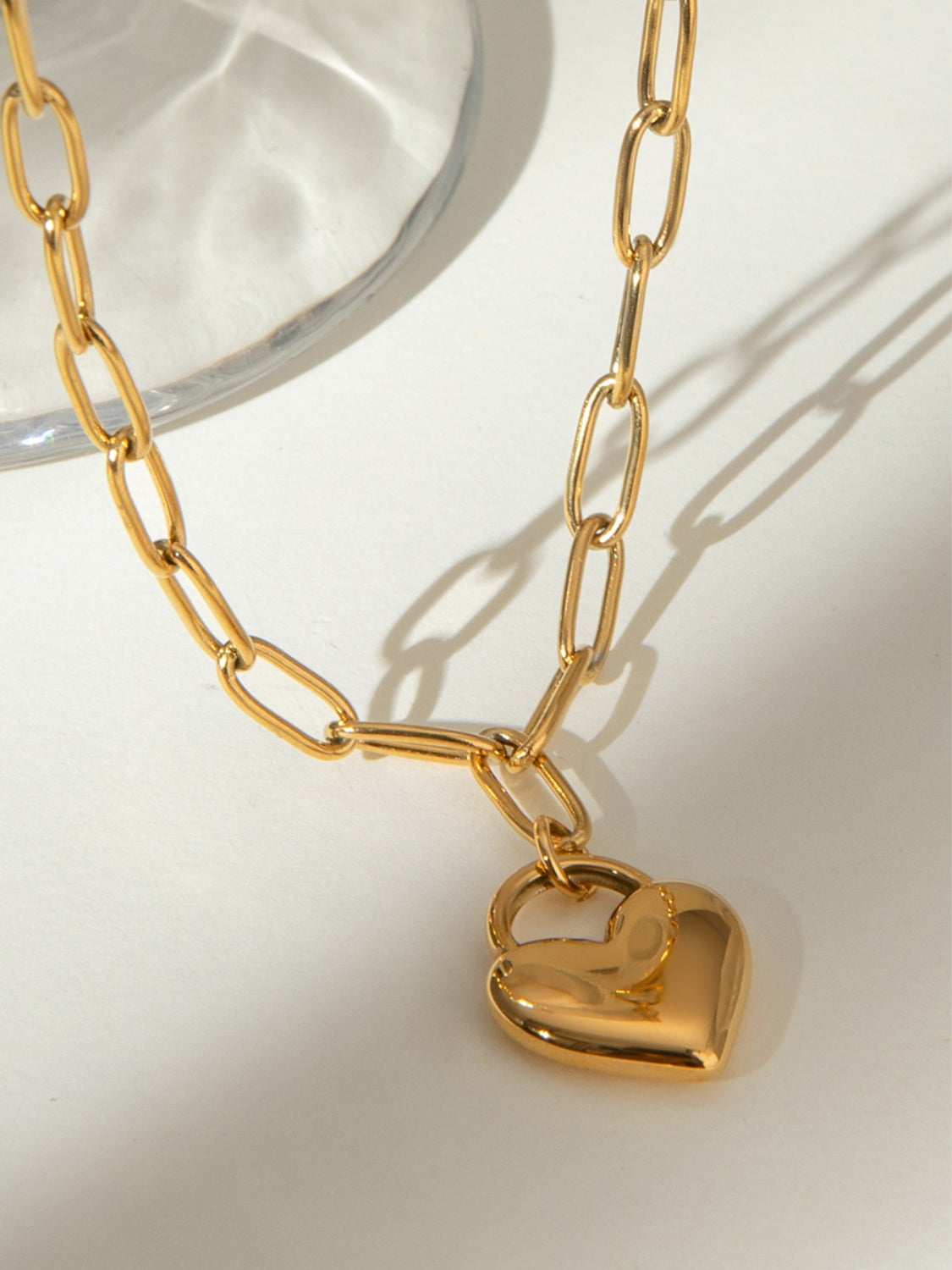 18K Gold-Plated Stainless Steel Heart Pendant Necklace - 1985 the VAULT Boutique