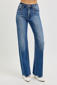 RISEN Tummy Control High Rise Raw Cut Jeans - 1985 the VAULT Boutique