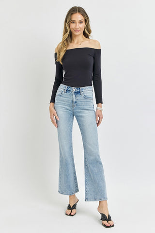 RISEN Full Size High Rise Ankle Flare Jeans - 1985 the VAULT Boutique